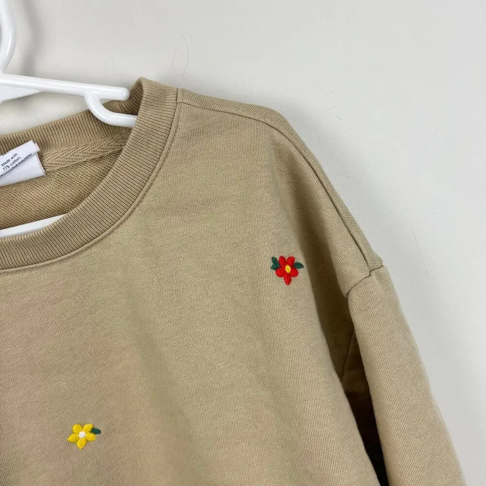 Gap Kids Graphic Sweatshirt Ditsy Multi Floral M 8